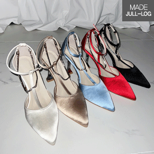 108 T-Strap Pointed Toe Heels