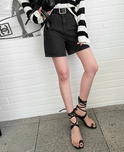 스탄프 하이데님숏팬츠