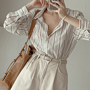 2106 Stripe Buttoned Front Shirt