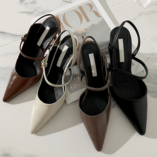 3282 Belted Pointed Toe Heels
