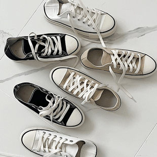 3384 Lace-Up Canvas Sneakers