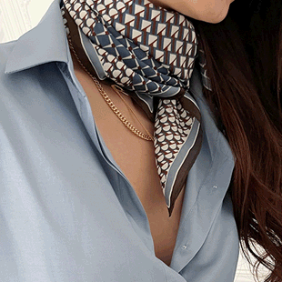 3593 Mixed Pattern Square Scarf