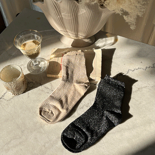 3712 Cotton Blend Ribbed Socks