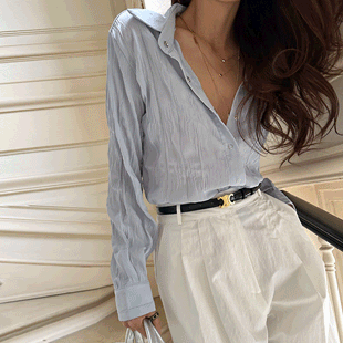 3816 Extended Sleeve Crinkled Shirt