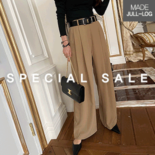 3973 Solid Tone Wide Tailored Pants