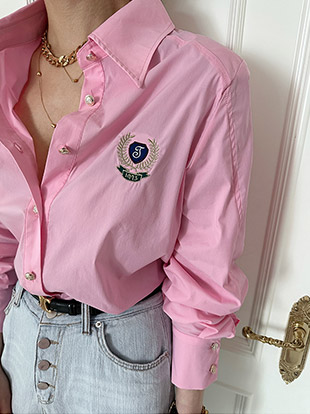 카여츠 자수박시셔츠