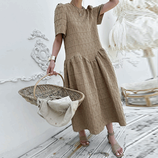 4309 Round Neck Long Dress