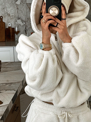 레오코 퍼프반집업후드