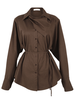 러콘브 스카프끈셔츠