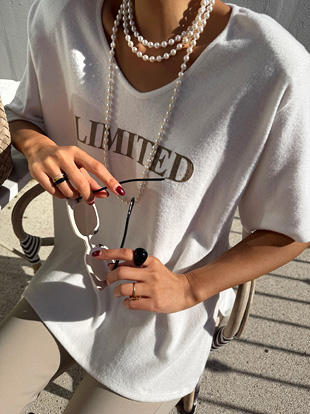 헤몰크 겉기모유브이넥나염반팔티