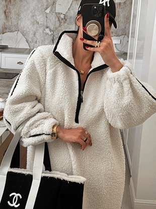 핀히스 뽀글이하이넥원피스