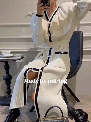 아덴버 프릴벨트니트롱가디건
