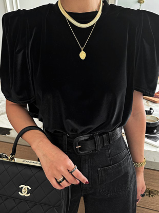 무소벨 벨벳퍼프반팔티