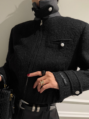 세드벨 알파카퀼팅자켓