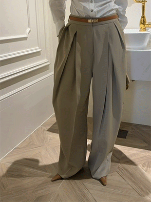 피론도 핀턱팬츠