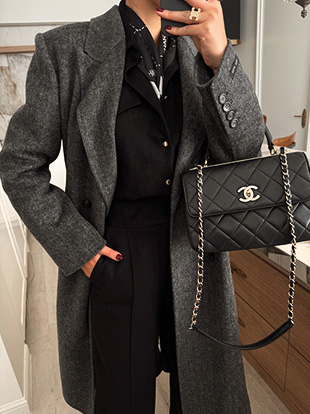 휴아베 핸드메이드롱코트