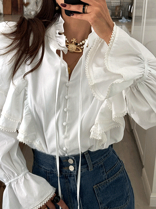 빙베코 겉기모프릴블라우스