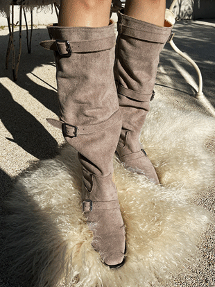 마디보 스웨이드버클부츠