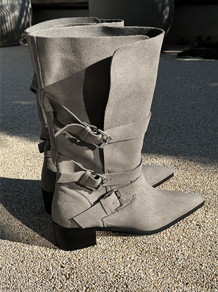 로무브 스웨이드롱부츠