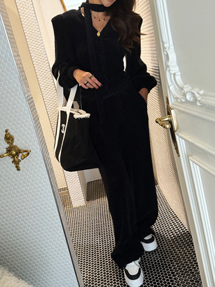 솔벤코 핀턱뒷밴딩팬츠