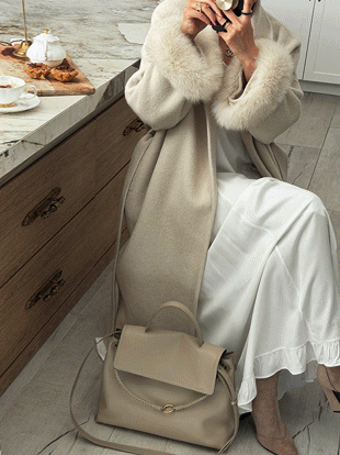 크엘도 울숄카라폭스퍼롱코트