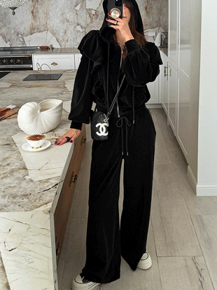 솔키오 겉기모밴딩팬츠