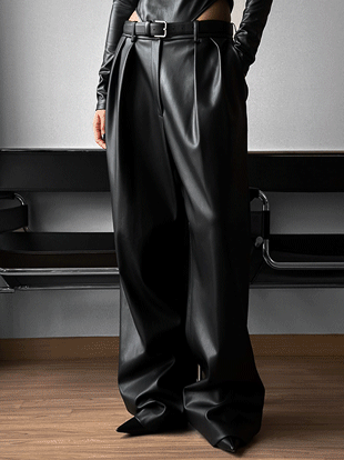 무슈브 레더팬츠