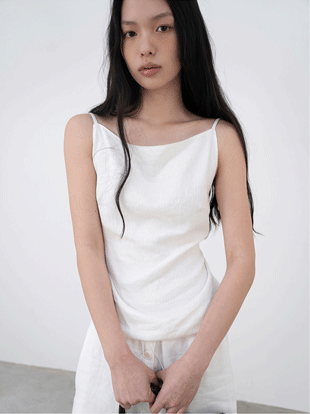 웨이스트 스트링 슬리브리스