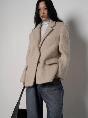 헤즈 모헤어 투버튼 자켓