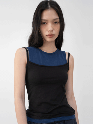 더블 레이어드 슬리브리스