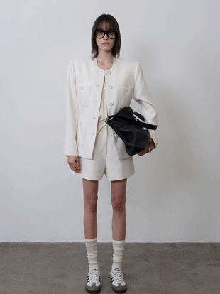 메르 트위드 자켓