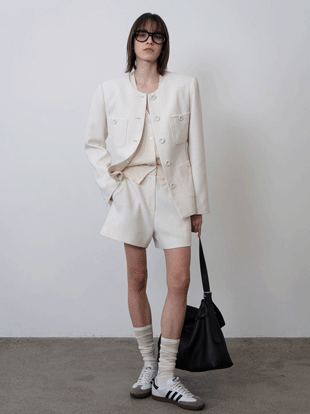 메르 트위드 숏팬츠