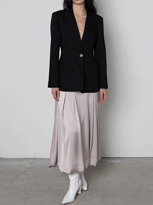 새틴 볼륨 스커트