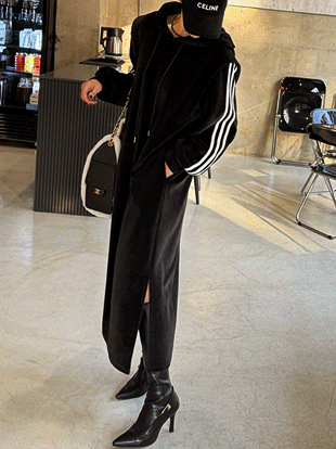 온구브 벨벳후드원피스