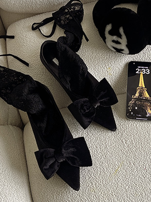 테소코 리본플랫슈즈