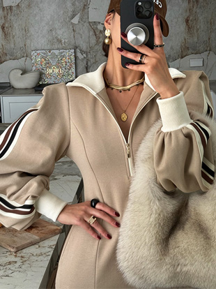 몽비코 기모반집업원피스