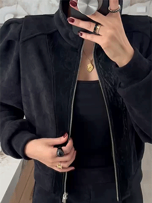 나엔버 기모하이넥집업