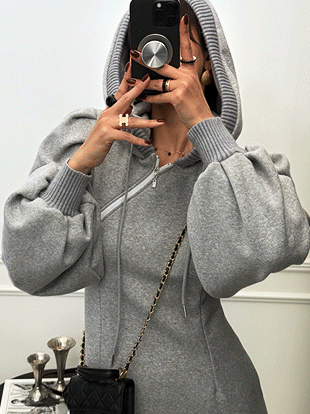 오센바 후드퍼프원피스