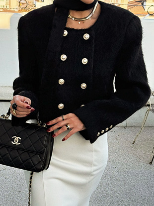 메솔브 알파카울타이금장더블자켓