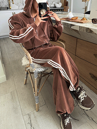 미젠브 벨벳밴딩레이스팬츠