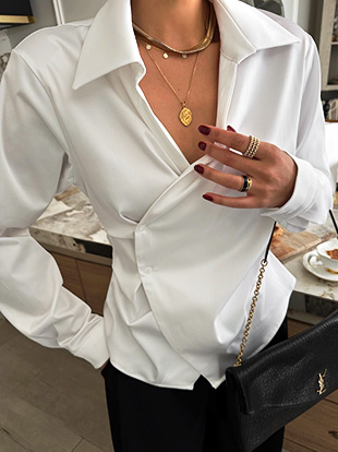 소벨버 샤틴랩블라우스