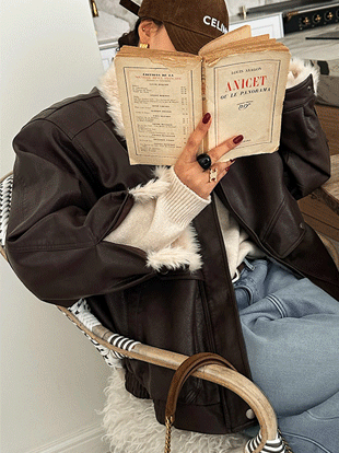 스텐오 안감퍼카라레더점퍼