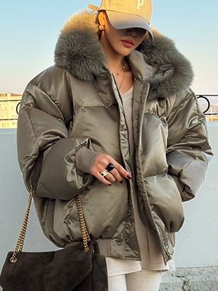 슈쿠벨 폭스퍼후드덕다운패딩점퍼