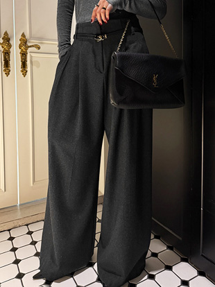 벰프버 울핀턱와이드슬랙스