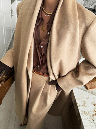 더두벨 머플러울더블코트