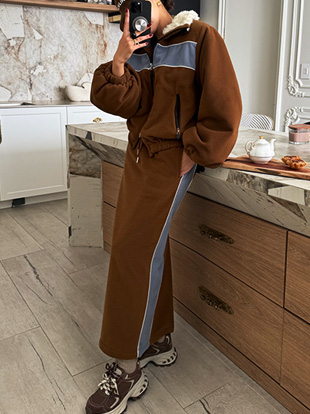 코볼드 밴딩배색스커트