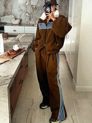 모인벨 밴딩배색투웨이팬츠