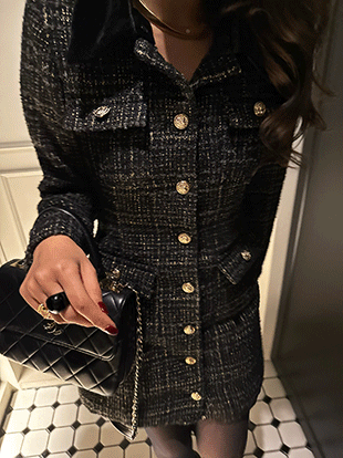 헤디버 카라투웨이자켓원피스