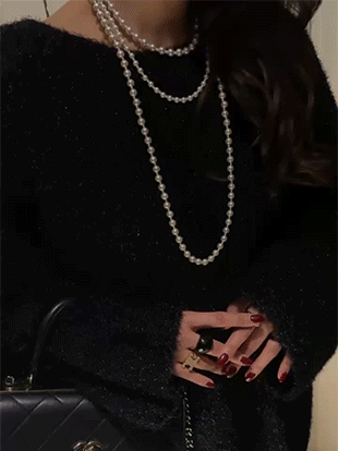 코벨버 리본펄오버핏니트