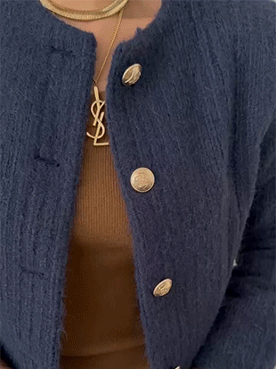 조첸브 머플러앙고라트위드자켓